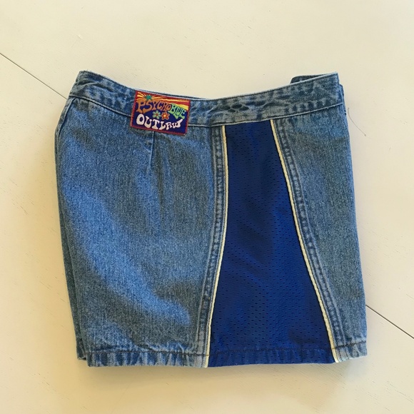 90’S PHYSCO BLUE OUTLAW SHORTS - Picture 15 of 16